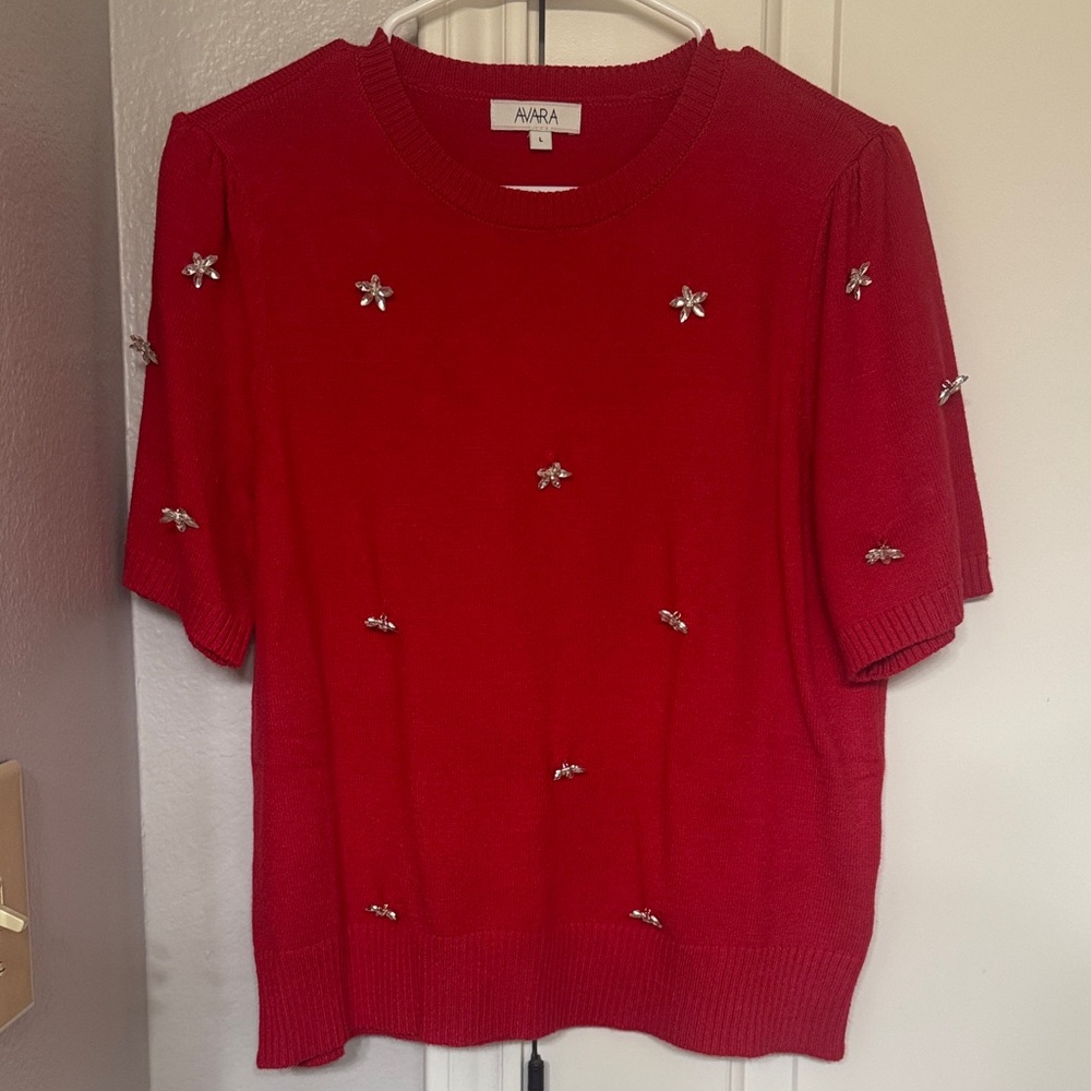 Avara Scarlet Embellished Women's Top